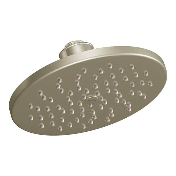 1-Spray Pattern with 2.5 GPM 8 in. Wall Mount Fixed Shower Head in Brushed Nickel