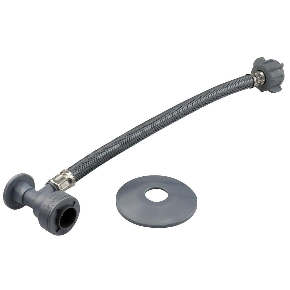1/2 in. x 7/8 in. Push/Push x Ball Cock 16 in. Braided PVC Brushed Nickel Stop Valve Toilet Connector (6-Pack) price history on PriceWatchPro
