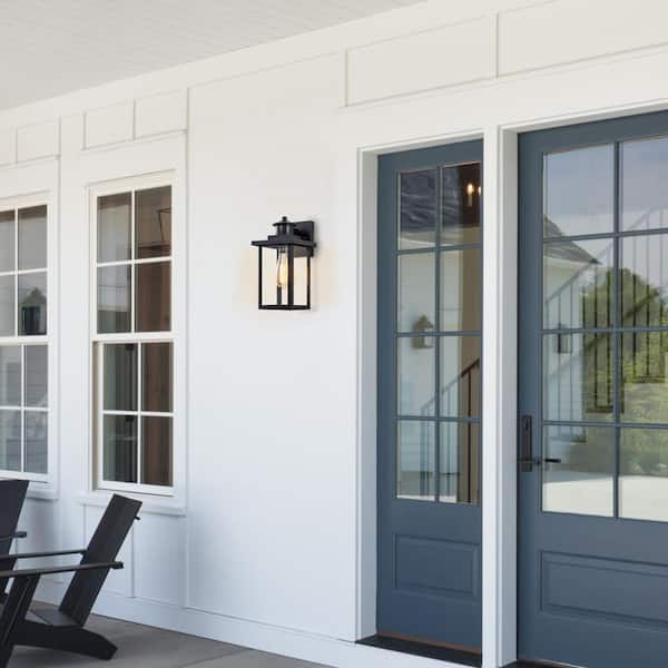 C Cattleya 1-Light Black Motion Sensor Dusk To Dawn Outdoor