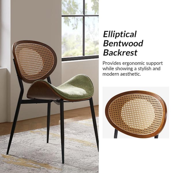 JAYDEN CREATION Andres Moss Polyester Dinning Chair with Oval