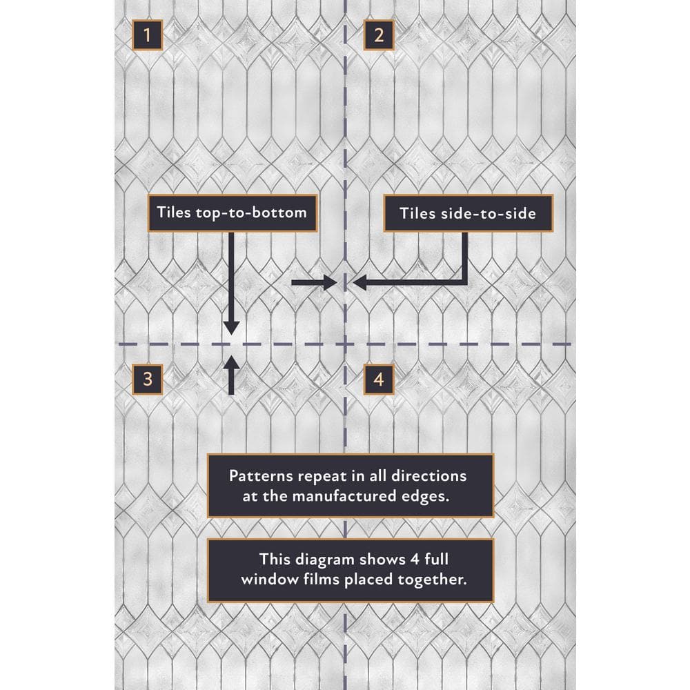 24" x 36" Floret Window Film - Artscape