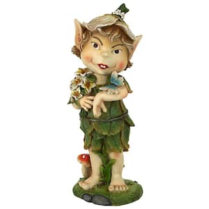 12.5 in. H Pixie Perry Elfin Gnome Garden Statue