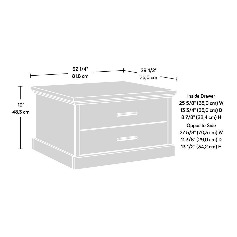 Pebble Pine Square Wood Coffee Table with Storage
