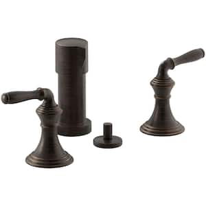 Devonshire 2-Handle Bidet Faucet in Oil-Rubbed Bronze with Vertical Spray