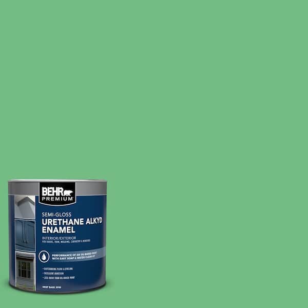BEHR PREMIUM 1 qt. #P400-5 Winter Shamrock Semi-Gloss Enamel Urethane Alkyd Interior/Exterior Paint