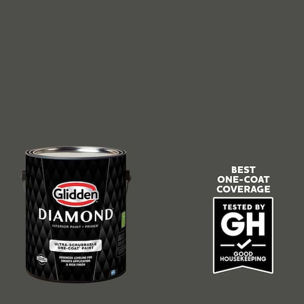 Glidden Diamond 1-gal. Licorice PPG1009-7 Flat Interior Paint with Primer