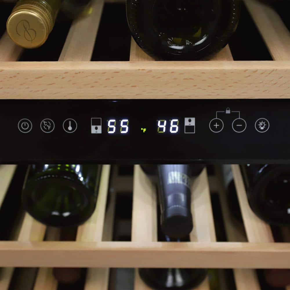 Avanti 46 Bottle Dual-Zone Designer Wine Cooler with Wooden Shelves