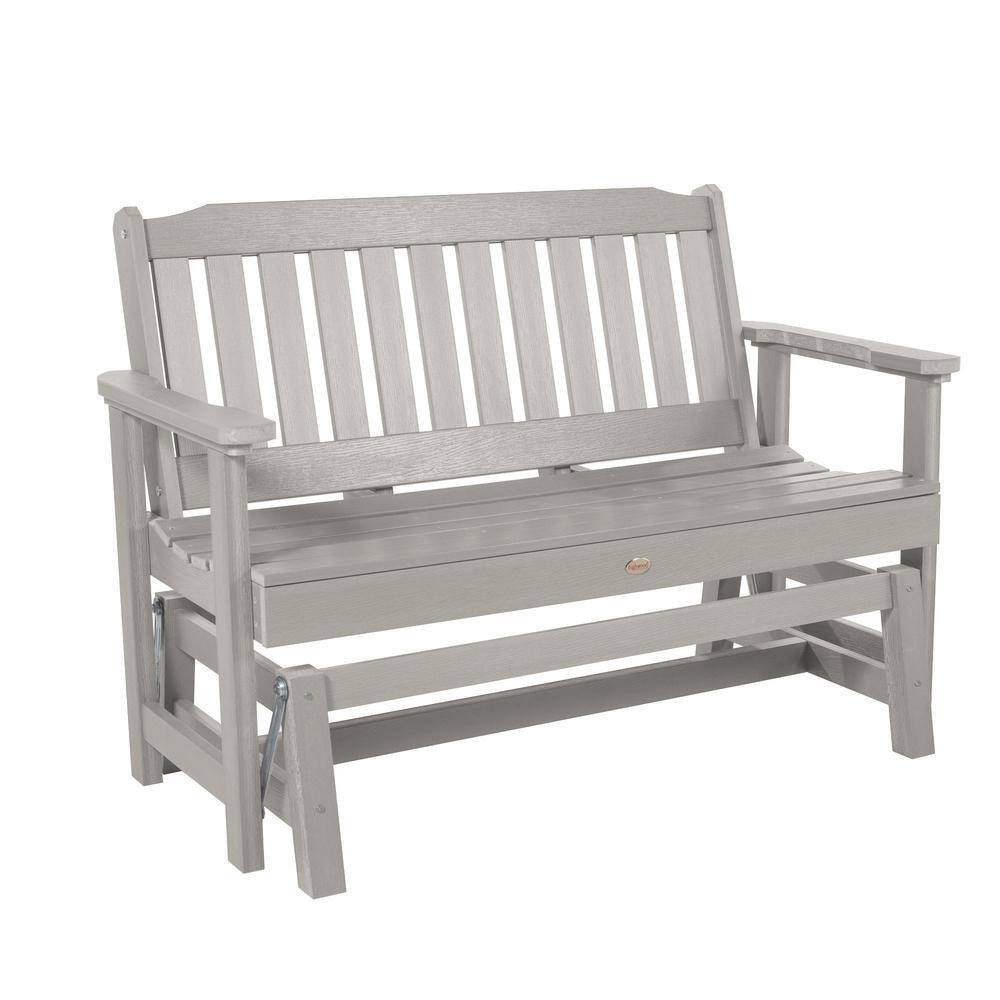 Highwood Lehigh 48 in. 2Person Harbor Gray Recyled Plastic Outdoor