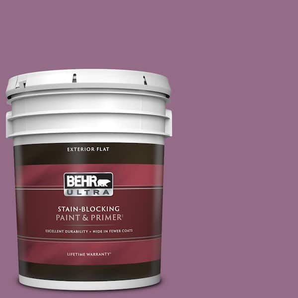 BEHR ULTRA 5 gal. #M110-6 Sophisticated Lilac Flat Exterior Paint & Primer