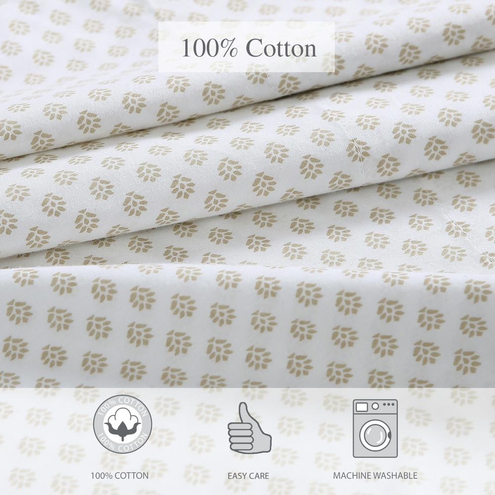 Millstone White Cotton Percale Queen Deep Pocket Sheet Set