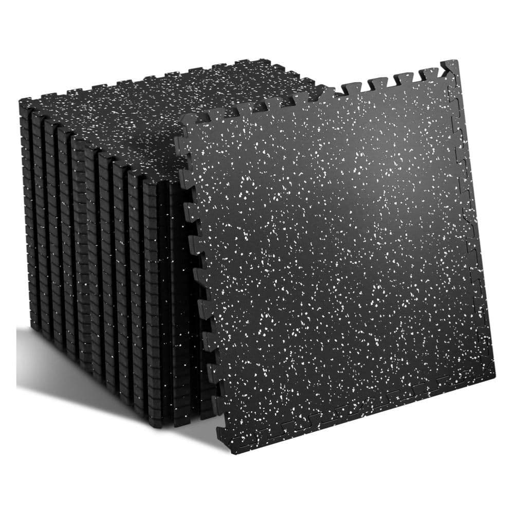 Interlocking Gym Flooring Tiles, Rubber Top High‑Density EVA Foam, 0.56'' Thick Floor Protector for Home Gym (24‑Pack) price history on PriceWatchPro