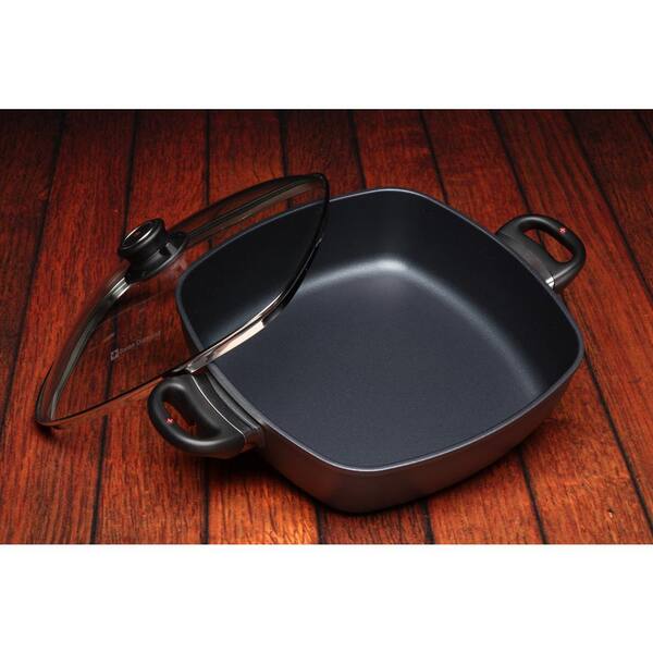 Swiss Diamond HD 5 qt Nonstick Square Saute Pan with Glass Lid - Induction