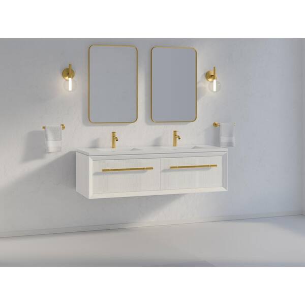 KOHLER Enivo 61 in. W x 22.4 in. D x 17 in. H Bathroom Vanity Cabinet without Top in White