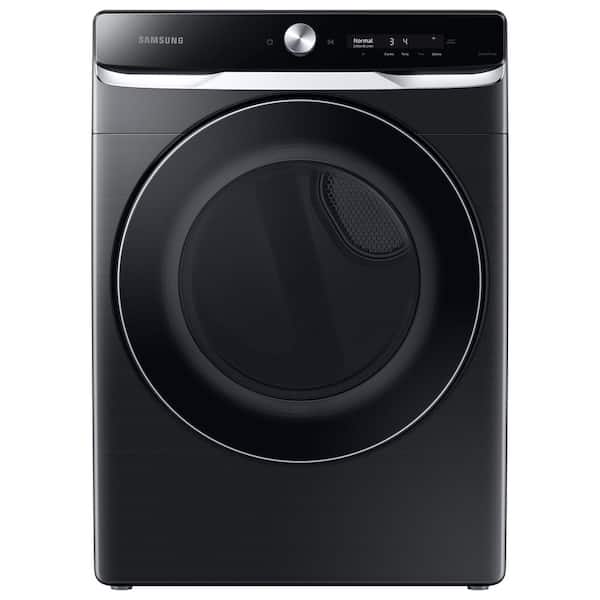 Samsung 7.5 cu. ft. Stackable Vented Gas Dryer with Smart Dial and Super Speed Dry in Brushed Black