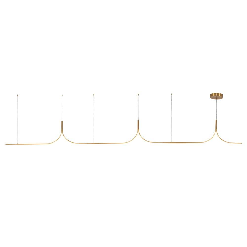 Thread 15-ft Brushed Gold dimmable LED Linear Pendant price history on PriceWatchPro