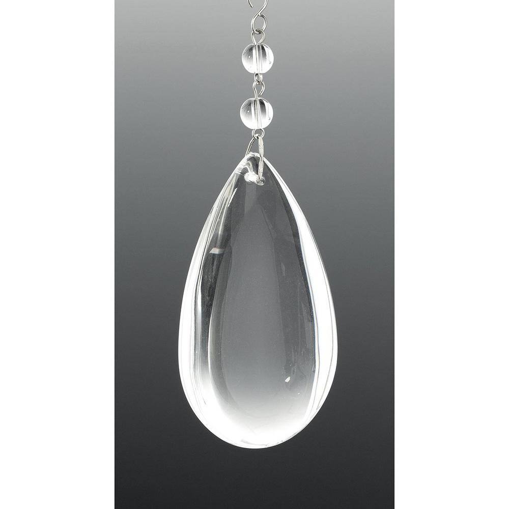 Antique Bronze Nine-Light Crystal Chandelier with Teardrop Accents