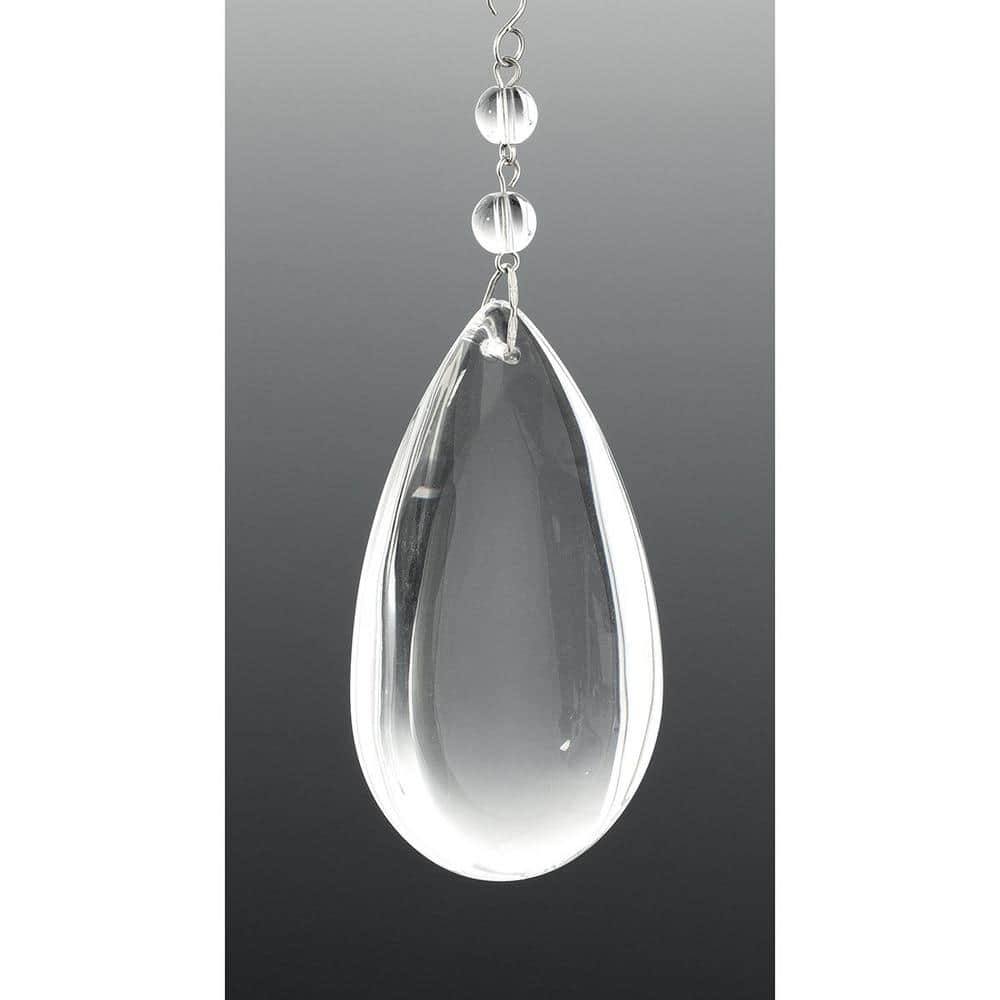 Anjoux Elegant 18" Bronze Four-Light Pendant with Crystal Finials