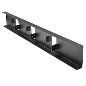 Evolution Steel Black Deck Framing 2 in. x 6 in x 8 ft. U-Rim Joist 12 in. O.C.