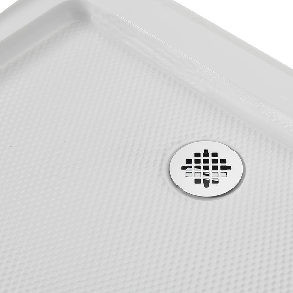 48'' Glossy White Rectangular Acrylic Shower Base with ABS Drain
