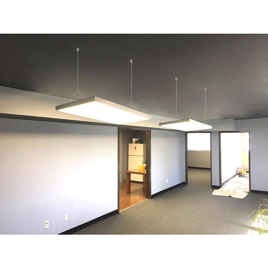 Modern Industrial Aluminum LED Ceiling Light - White, 6500 Lumen