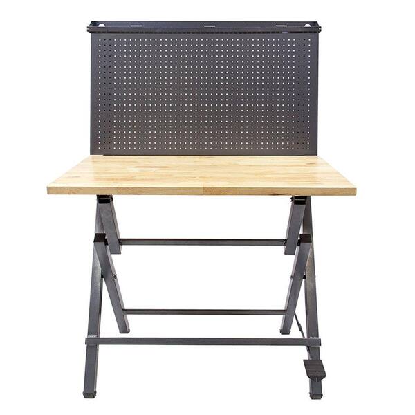 Unbranded Instant 44 in. Work Bench with metal pegboard