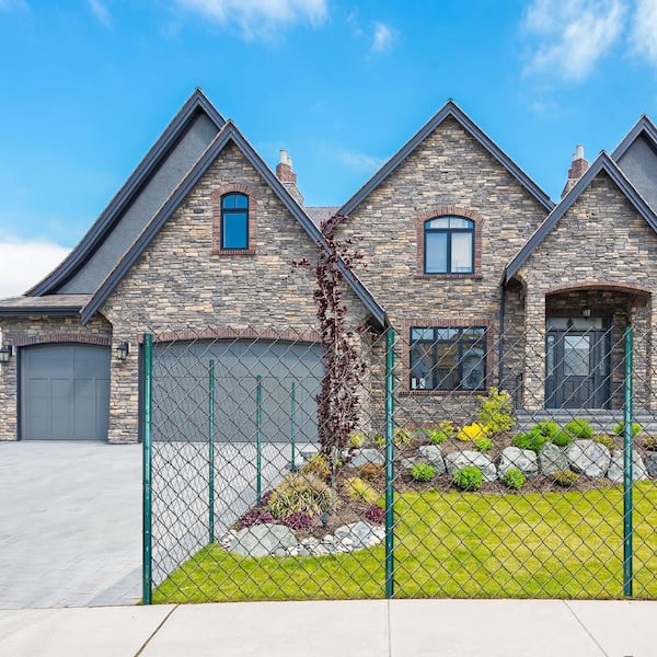 1.2 in. x 3/5 in. x 3 ft. Metal No Dig Garden U Fence Post for Wire Fencing Steel Post for Yard, Green, Pack of 10