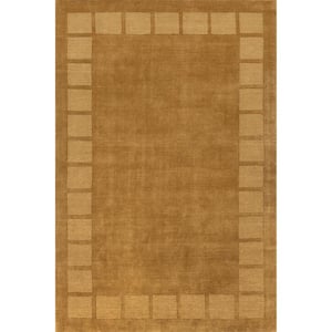 Petra High-Low Wool-Blend Wheat 6 ft. x 9 ft. Indoor/Outdoor Patio Rug