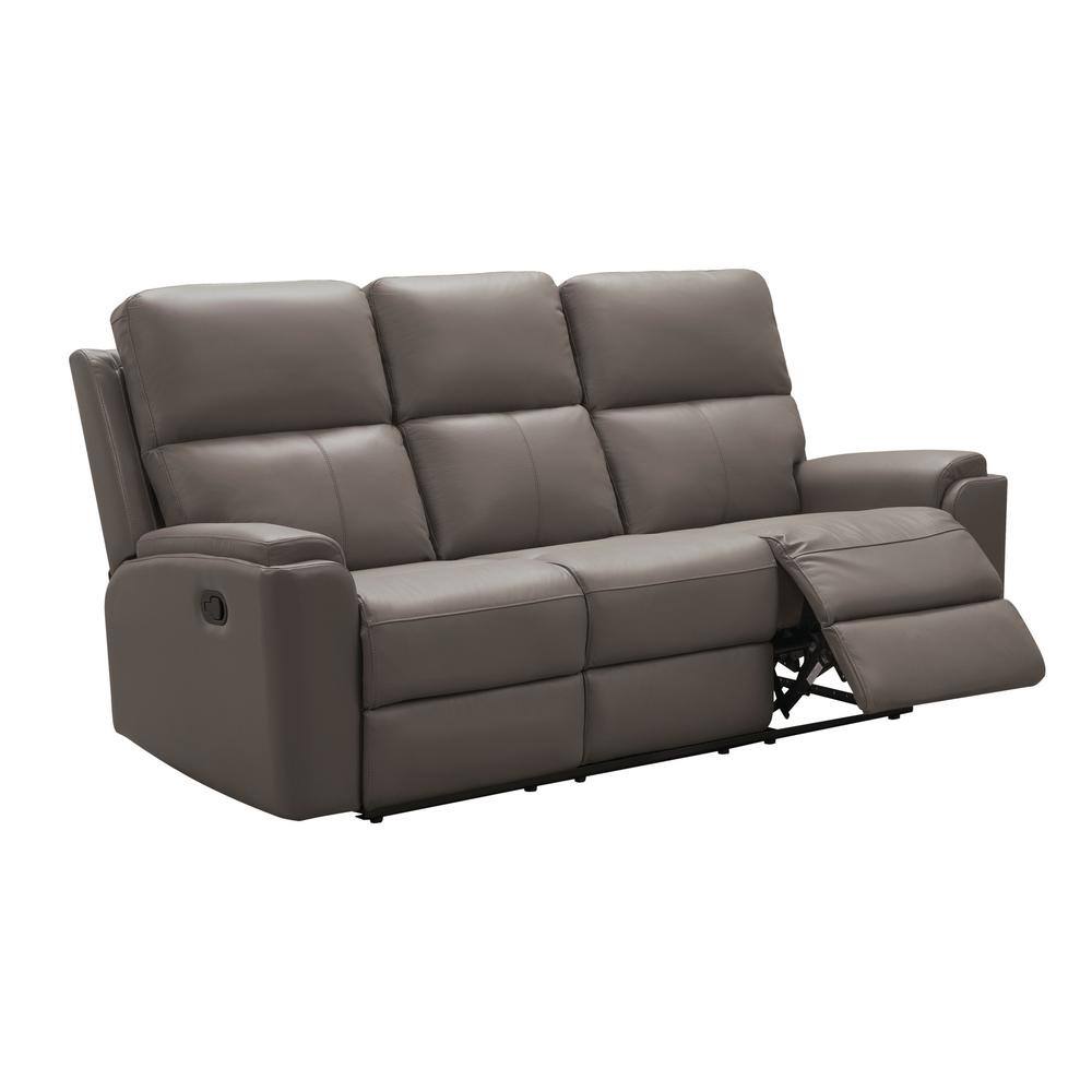 DEVON & CLAIRE Jackson 80 in. Wide Slope Arm Top Grain Leather