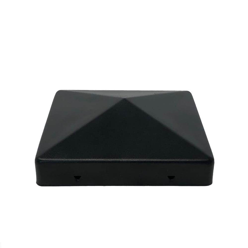 Nuvo Iron Black Powder-Coated Steel Pyramid Post Cap