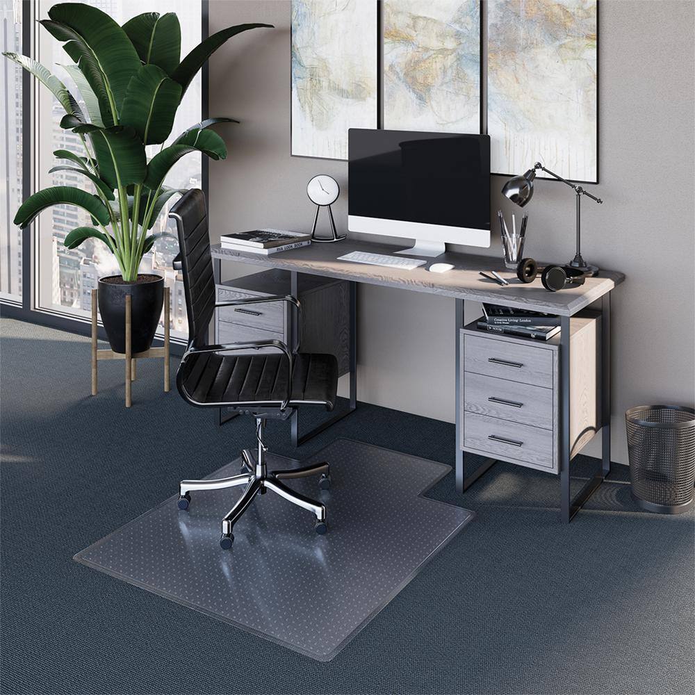 EverLife Chair Mat for Low Pile Carpet, 46"x 60" with Lip, Clear