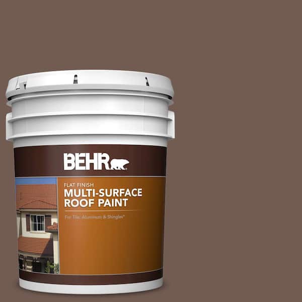 5 gal. #RP-30D Hickory Woods Flat Multi-Surface Exterior Roof Paint