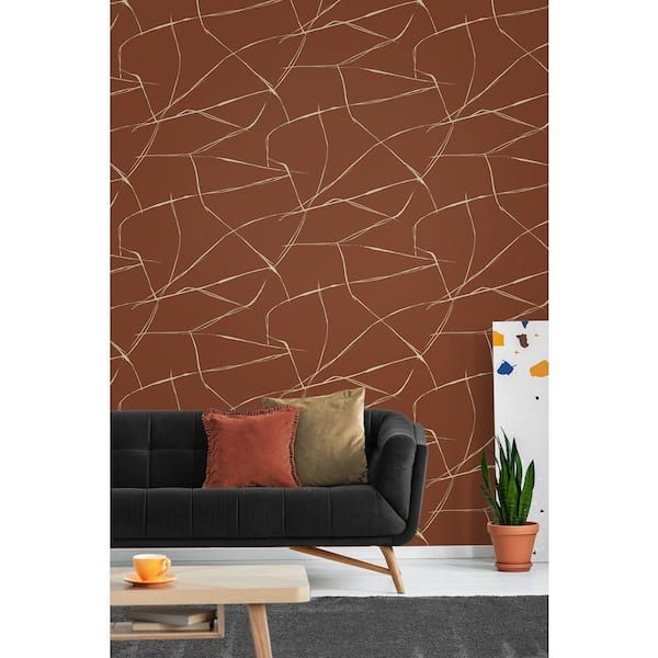 Redwood Astratto Abstract Unpasted Paper Nonwoven Wallpaper Roll 57.5 sq. ft.