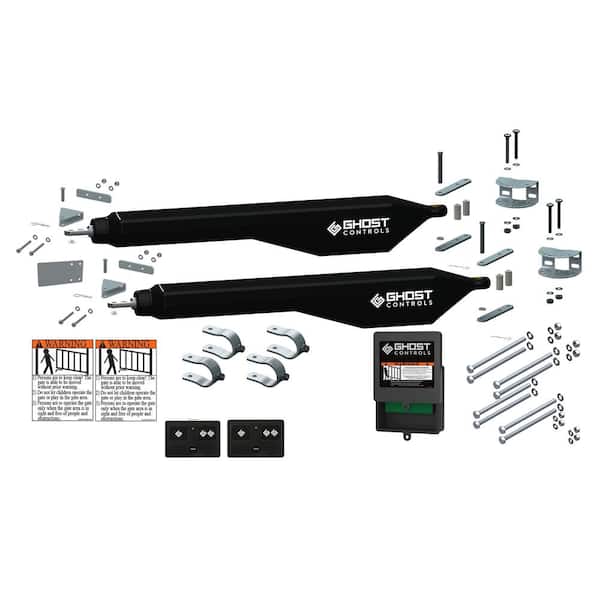GHOST CONTROLS D-Series Dual Smart Ready Automatic Gate Kit with Tube Gate Brackets