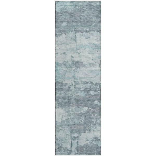 Home Decorators Collection Morrow 2 ft. x 7 ft. Light Blue/Light