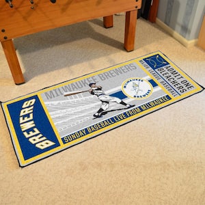 FANMATS Milwaukee Brewers Yellow 2 ft. x 2 ft. Round Area Rug 28246 - The  Home Depot