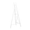 Decmode 16 inch x 54 inch White Metal Tall Adjustable Minimalist Display Stand 2 Tier Easel with Chain Support, 1-Piece