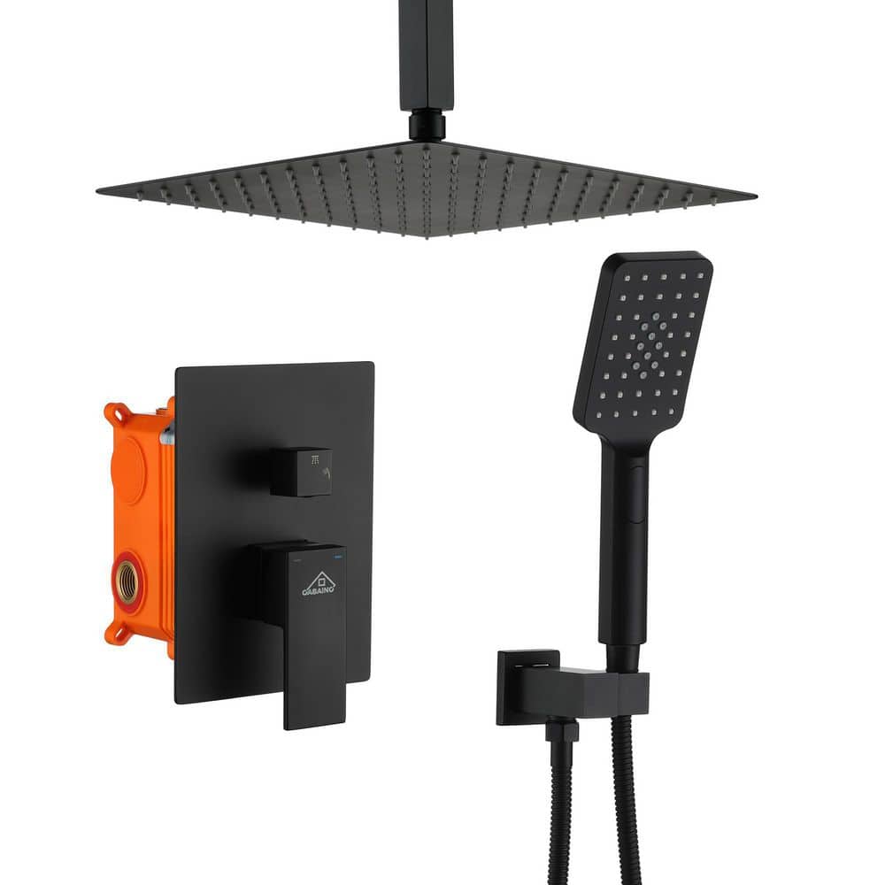 CASAINC 1Spray Patterns 12 in. Ceiling Mount Rainfall Dual Shower