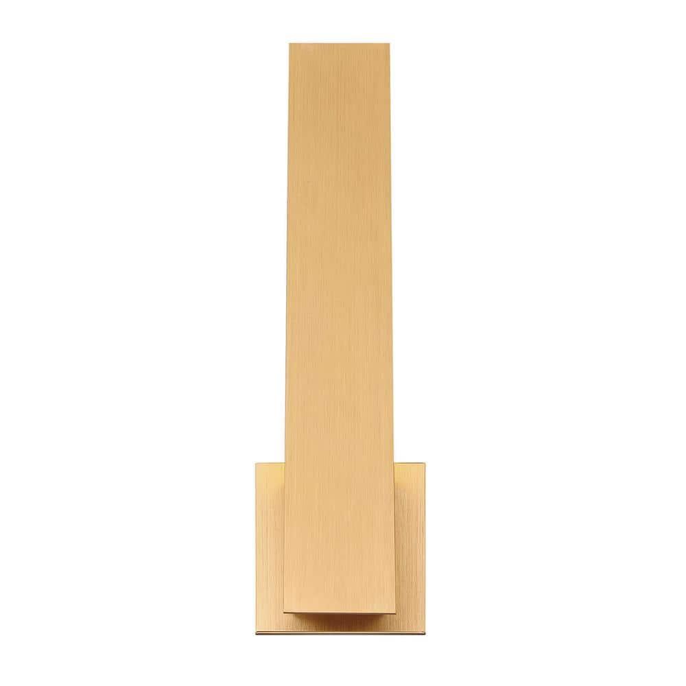 Annette Gold Finish Dimmable LED Wall Sconce with White Shade