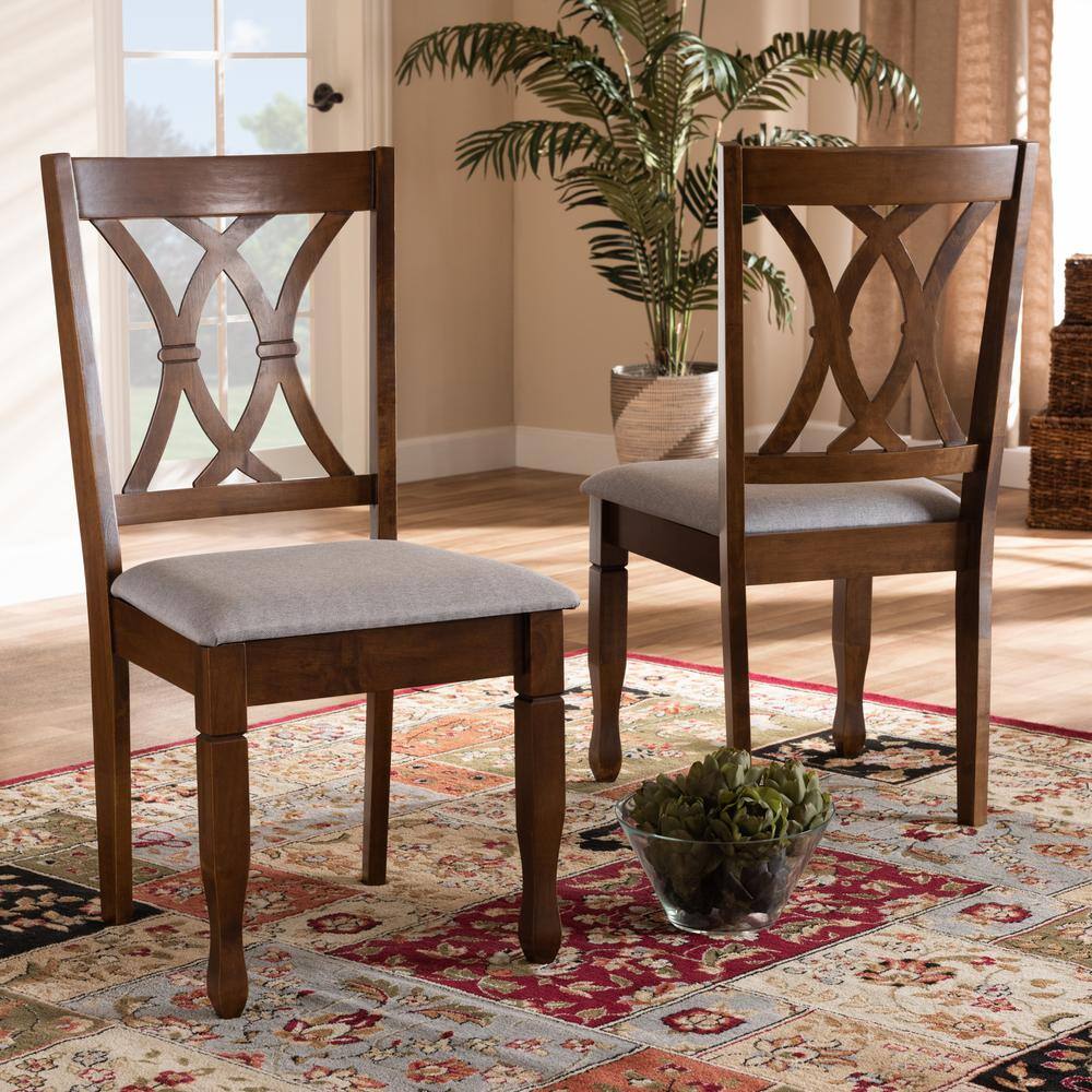 Augustine Sand Cane-Back Wood Side Chair