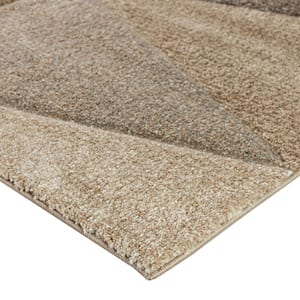 Carmona Abstract Beige 3 ft. 1 in. x 5 ft. Area Rug