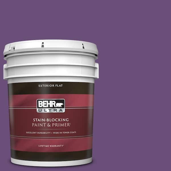 BEHR ULTRA 5 gal. #660B-7 Exotic Purple Flat Exterior Paint & Primer