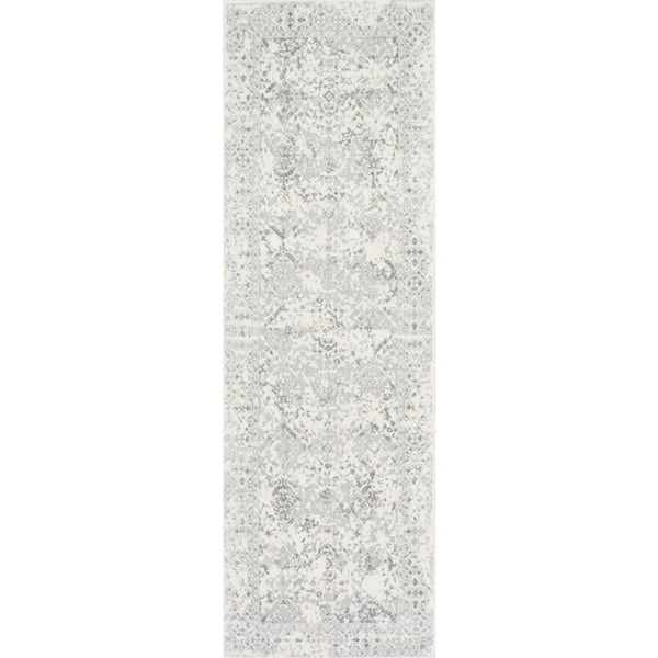 nuLOOM Odell Distressed Persian Ivory 3 ft. x 14 ft. Runner Rug