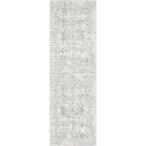 Odell Distressed Persian Ivory 3 ft. x 16 ft. Runner Rug