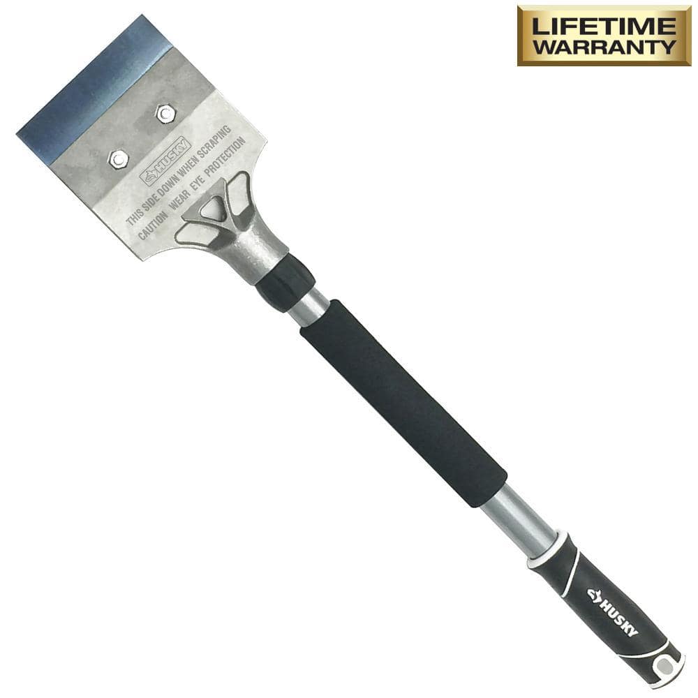 Husky 4 in. x 4 in. Floor Scraper with 18 in. Handle FS18-HKY - The ...