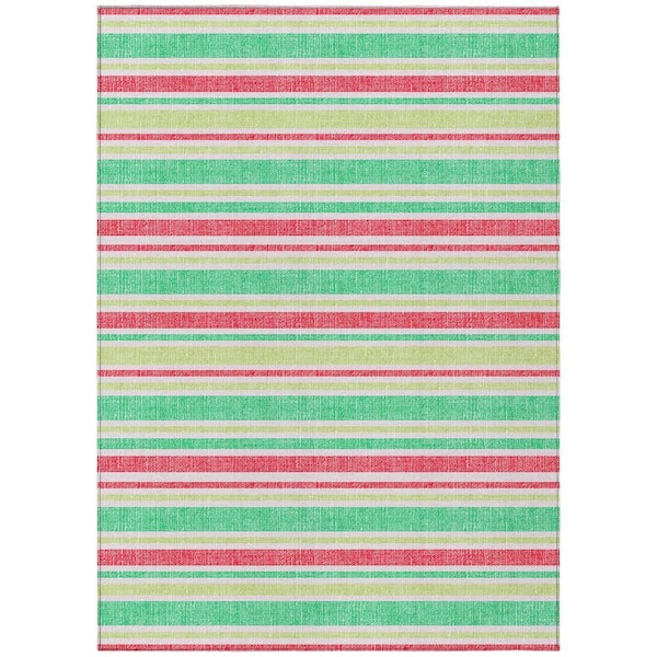 Chantille ACN531 Green 8 ft. x 10 ft. Machine Washable Indoor/Outdoor Geometric Area Rug