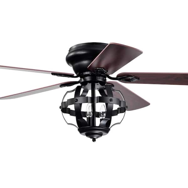 Warehouse of Tiffany Haley 52 in. 3Light Indoor Black Finish Ceiling