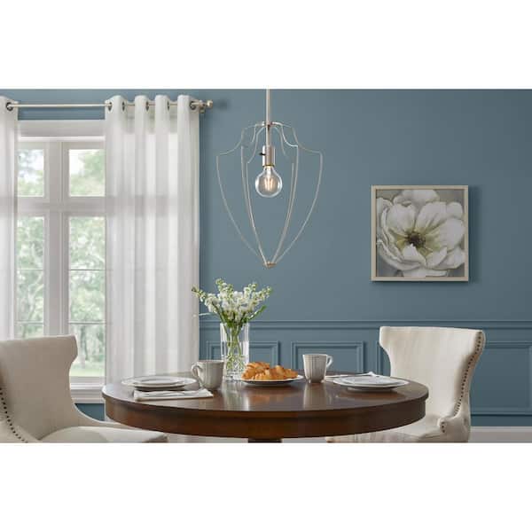 Basilica 1-Light Brushed Nickel finish Cage Pendant Light