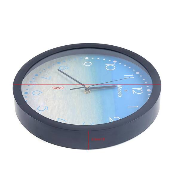 掛け時計 12'' Wall Clock Beach Style Silent Night Glowing USB