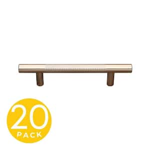 Delta Series 3-3/4 in. (96 mm) Center-to-Center Modern Textured Gold Cabinet Handle/Pull (20-Pack)