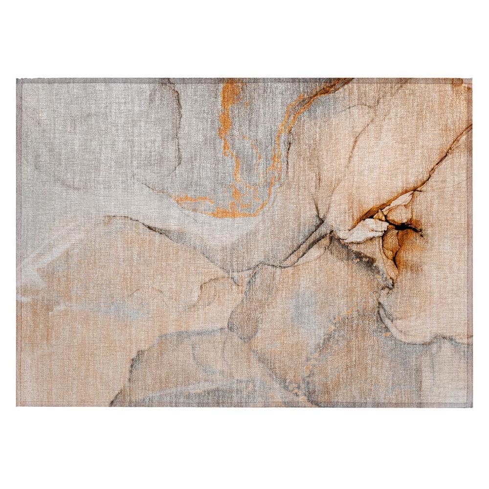 Orange 2 ft. x 3 ft. Abstract Indoor/Outdoor Area Rug price history on PriceWatchPro